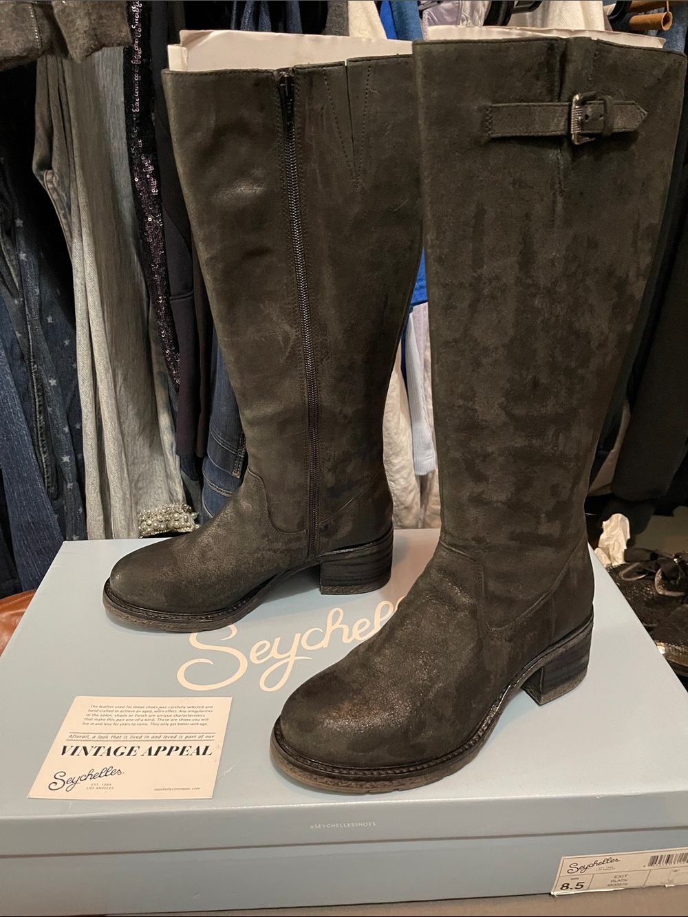 Seychelles Vintage Appeal Black Leather hand-crafted leather Boots